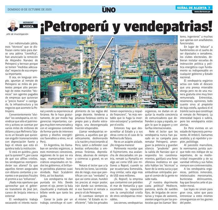 ¡Petroperú y vendepatrias!