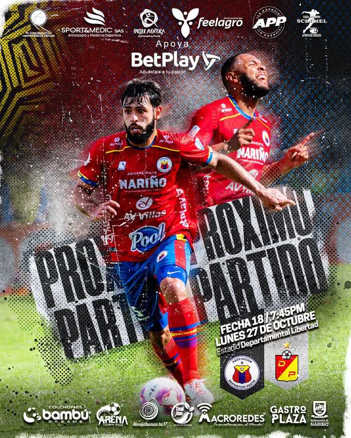Deportivo Pasto, con la tarea de ganarle a la juvenil del Pereira en el estadio Libertad