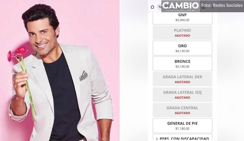 Ni el “papá de México” llena: aún hay boletos disponibles para el concierto de Chayanne en Puebla