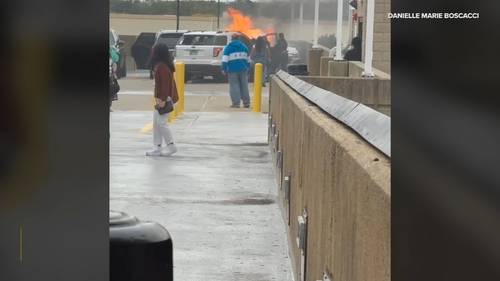 Woodfield Mall fire: New video shows person being rescued from burning car at Macy's store parking garage in Schaumburg
