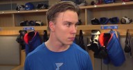 Blues' Aleksanteri Kaskimaki talks about what it's like to face other Finnish players