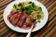 Adding sangria gives pork chops that special something