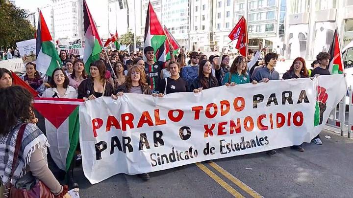 Huelga estudiantil en A Coruña contra el genocidio de Gaza