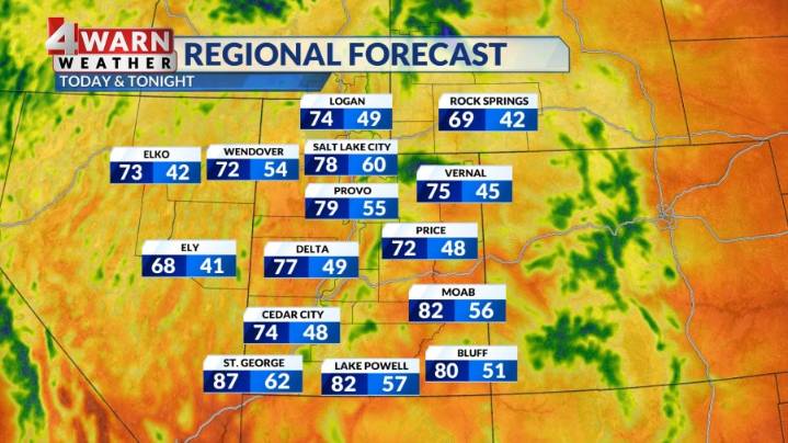 Showers and thunderstorms likely Tuesday afternoon, with sunshine returning midweek