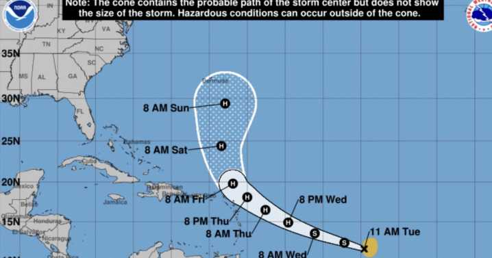 Esta es la trayectoria de la tormenta tropical ‘Jerry’; ¿cuándo podría convertirse en huracán?