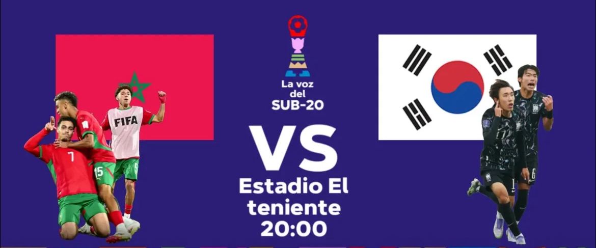 Marruecos vs Corea del Sur Sub 20: Hora, canal y dónde ver el partido que define los octavos del...