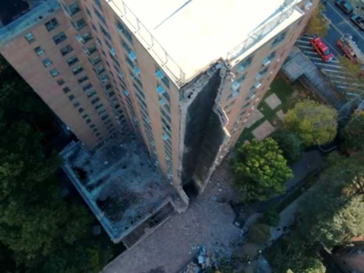 Parte de una torre colapsa en Nueva York tras una explosión de gas