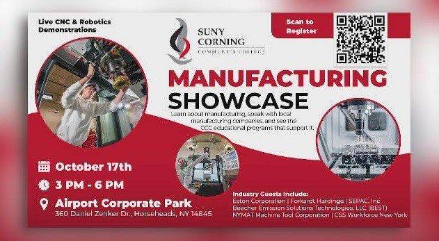 SUNY Corning Community College to Highlight Local Careers at Manufacturing Showcase