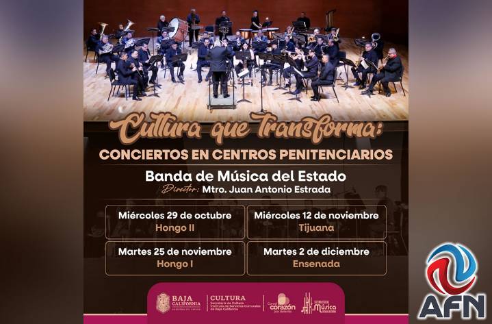 Ofrecerán conciertos con Banda de Música del Estado en centros penitenciarios