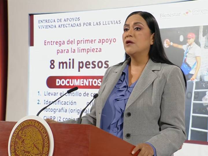 Hoy inician pagos de 8 mil pesos a afectados por lluvias en CDMX y Edomex: Ariadna Montiel