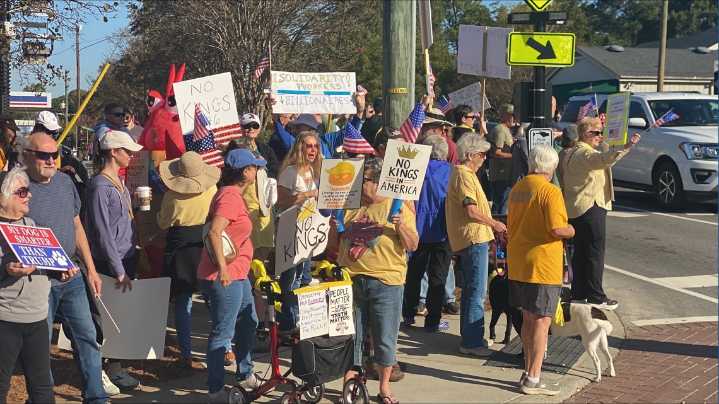 Thousands gather across North Carolina for 'No Kings' demonstrations against President Trump