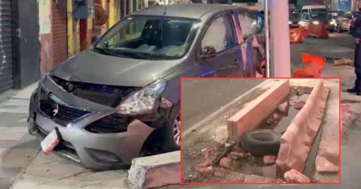Brutal choque en nueva ciclovía de Calzada da Tlalpan; policía de la CDMX termina en el hospital