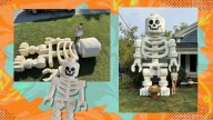 Halloween legend makes giant Lego skeleton as tall as a house
