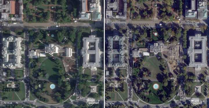 White House East Wing demolished, new images appear to show