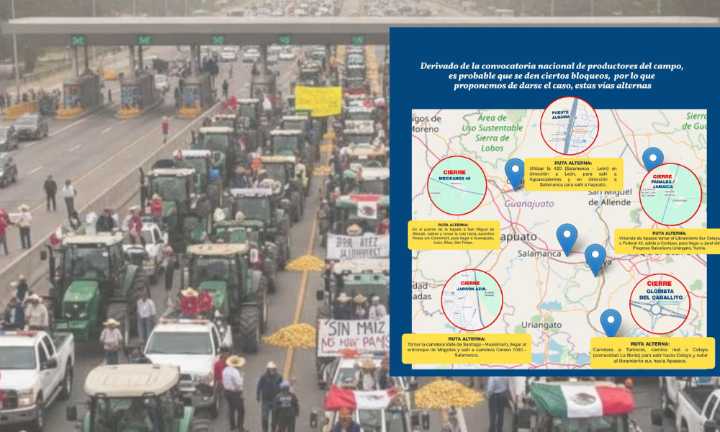 PRECAUCIÓN: POSIBLES CIERRES CARRETEROS EN GUANAJUATO POR PARO AGRÍCOLA