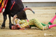 Dramático inicio de la Feria de Otoño: dura cogida a Emilio de Justo en Madrid