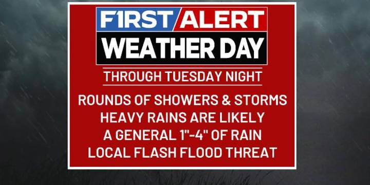 FIRST ALERT | Chris Bailey tracks heavy rains into the region