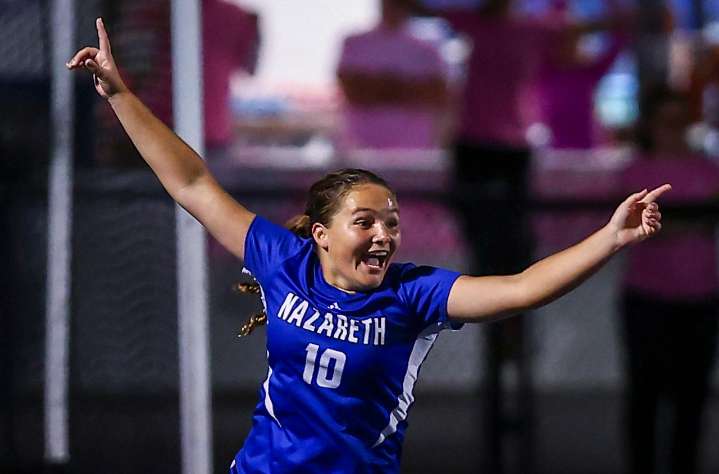 Nazareth girls soccer bests Emmaus in double overtime behind Danise’s goal