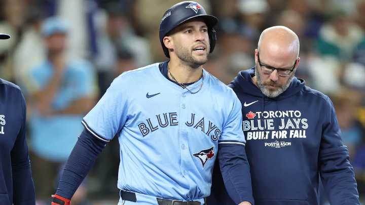 George Springer injury: Blue Jays star has knee contusion after HBP, ALCS Game 6 status uncertain