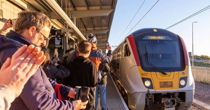 UK's first new train station in 100 years opens as crowds gather on platform