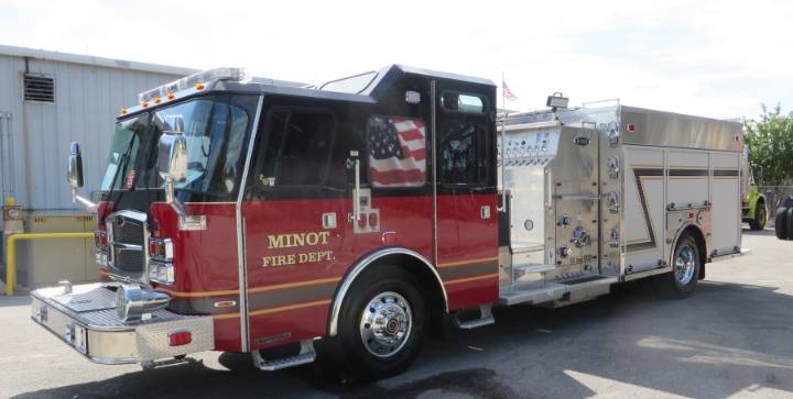 Fire inside storage unit in Minot