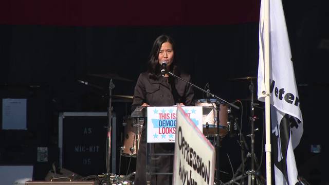 Michelle Wu slams Trump at Boston 'No Kings' rally