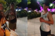 Mujer enfrenta a extranjeros en la Plaza Grande de Mérida por beber cerveza