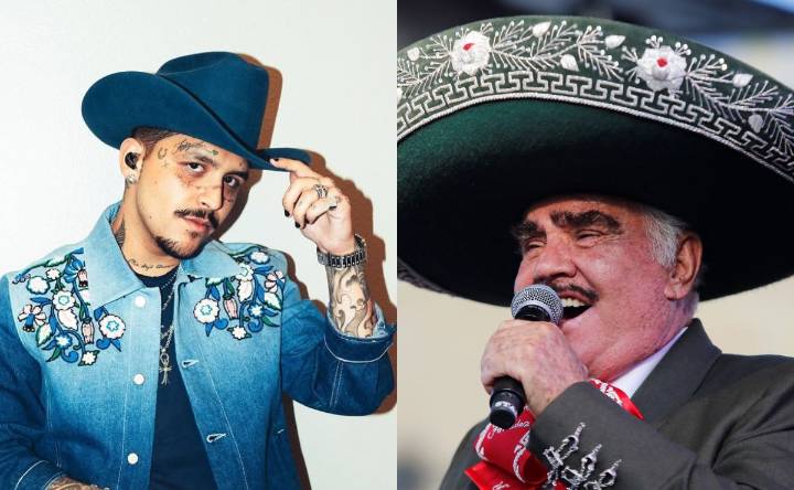 Christian Nodal y Vicente Fernández sorprenden con dueto póstumo de “Estos celos”