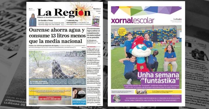 La portada de La Región de este miércoles, 8 de octubre