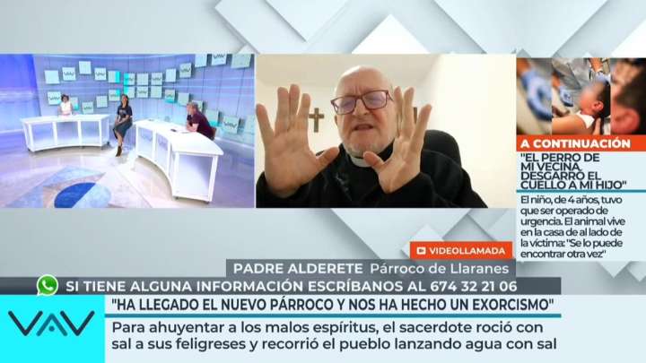 El cura viral de Llaranes bendice en directo a toda la audiencia de 'Vamos a ver' a petición de Patricia Pardo