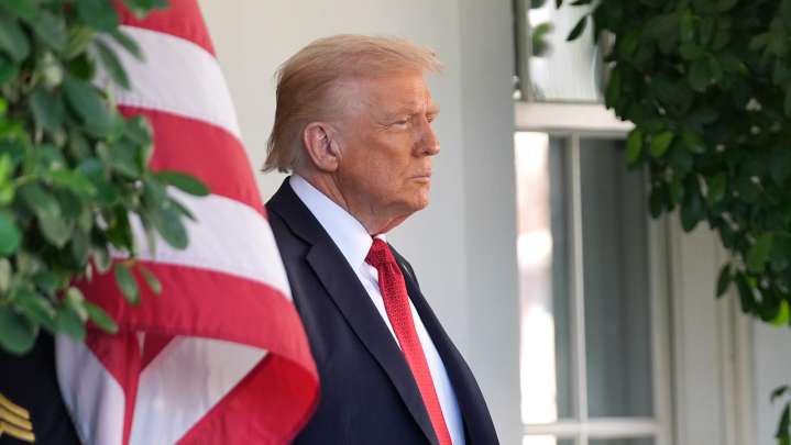President Trump posts AI video of himself dumping brown waste on protesters