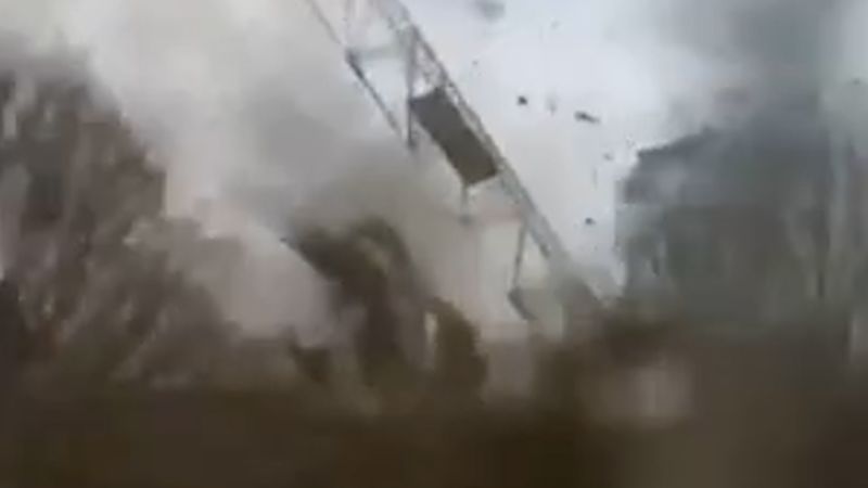 Deadly tornado topples cranes in a Paris suburb