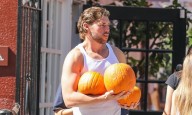 Christopher Schwarzenegger, 28, Bares Muscular Physique in a Tank Top During Pumpkin Patch Visit | Christopher Schwarzenegger 