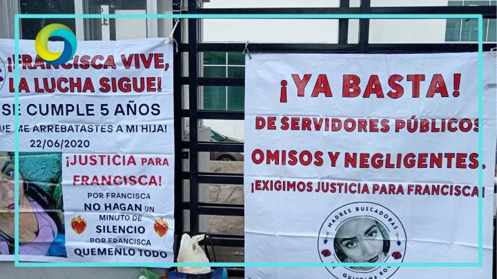 Protestan Madres Buscadoras: Intenta ex fiscal de caso Francisca Mariner darse a la fuga