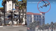 Helicóptero se estrella en Huntington Beach, California
