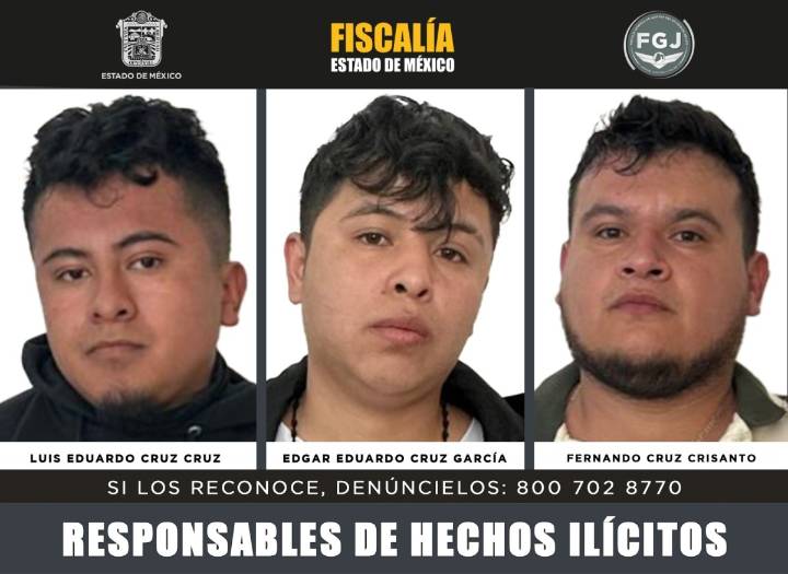 FISCALÍA EDOMÉX OBTIENE SENTENCIA DE 50 AÑOS DE PRISIÓN EN CONTRA DE TRES SUJETOS POR SECUESTRO EXPRÉS CON FINES DE ROBO EN LA AUTOPISTA MÉXICO