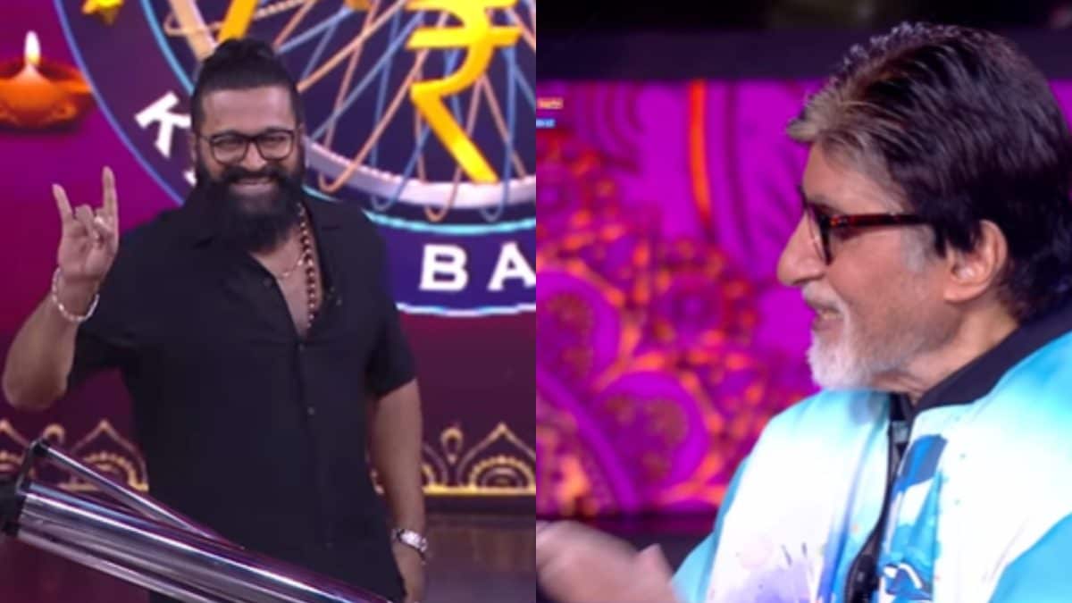 KBC: Rishab Shetty Mimics Rajinikanth’s Walk, Leaves Amitabh Bachchan Amused