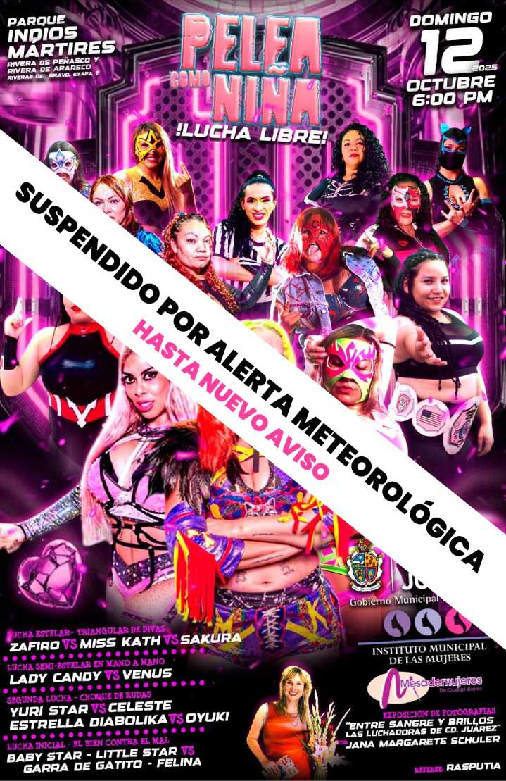 Suspende IMM función de lucha libre por alerta meteorológica
