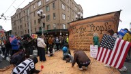 'No Kings' protests against Trump bring a street party vibe to cities nationwide