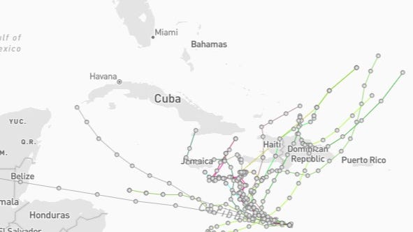 Spaghetti models Tropical Storm Melissa, tracker, path. Florida impacts