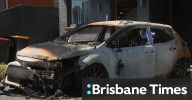 Family run for lives after car set alight