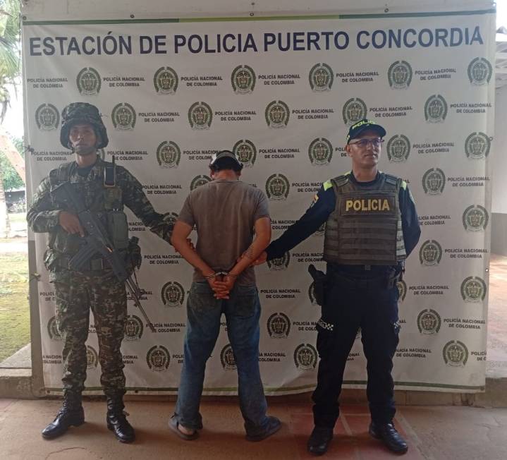 Ejército Nacional captura a individuo por homicidio agravado y porte ilegal de armas en Puerto Concordia, Meta