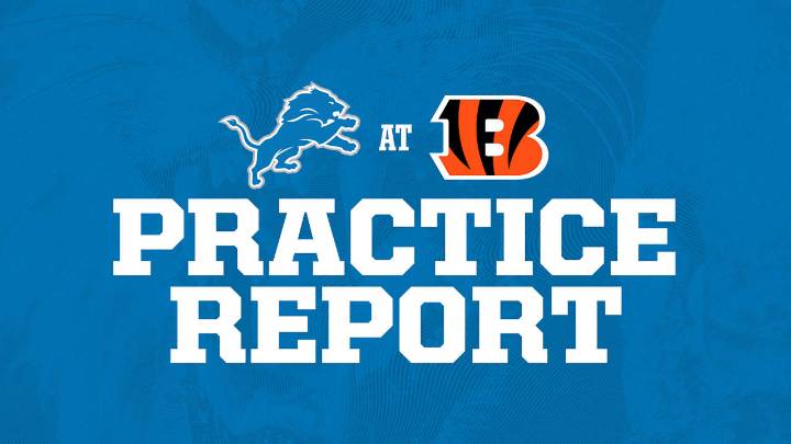 Lions at Bengals practice report: Oct. 1