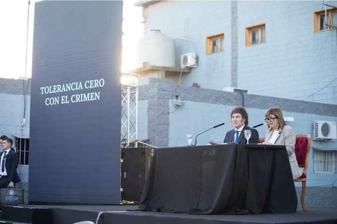 El presidente Milei y Bullrich presentaron el nuevo Código Penal