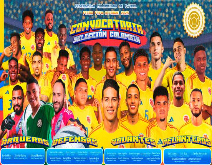 Convocatoria de Colombia para los amistosos vs. Canadá y México
