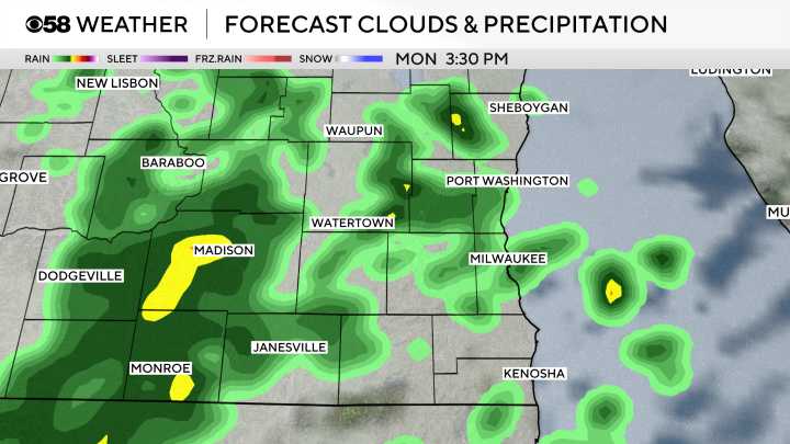 Staying warm with rain chances to start the new work week before temps fall