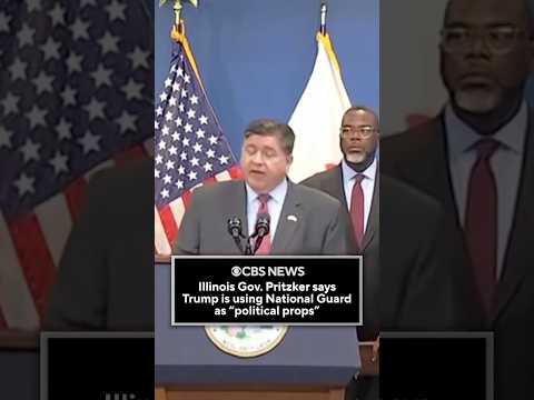 Illinois Gov. Pritzker says Trump is using National Guard as "political props" #shorts