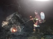 Mueren calcinados dos jóvenes de Michelena en volcamiento en el tramo Lobatera