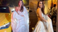 Nia Sharma Arrives In New Yellow Mercedes At Diwali Party, Stuns In Strapless Lehenga Look