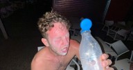 Moment Benidorm bouncer 'pepper sprays holiday reviewer filming on phone'